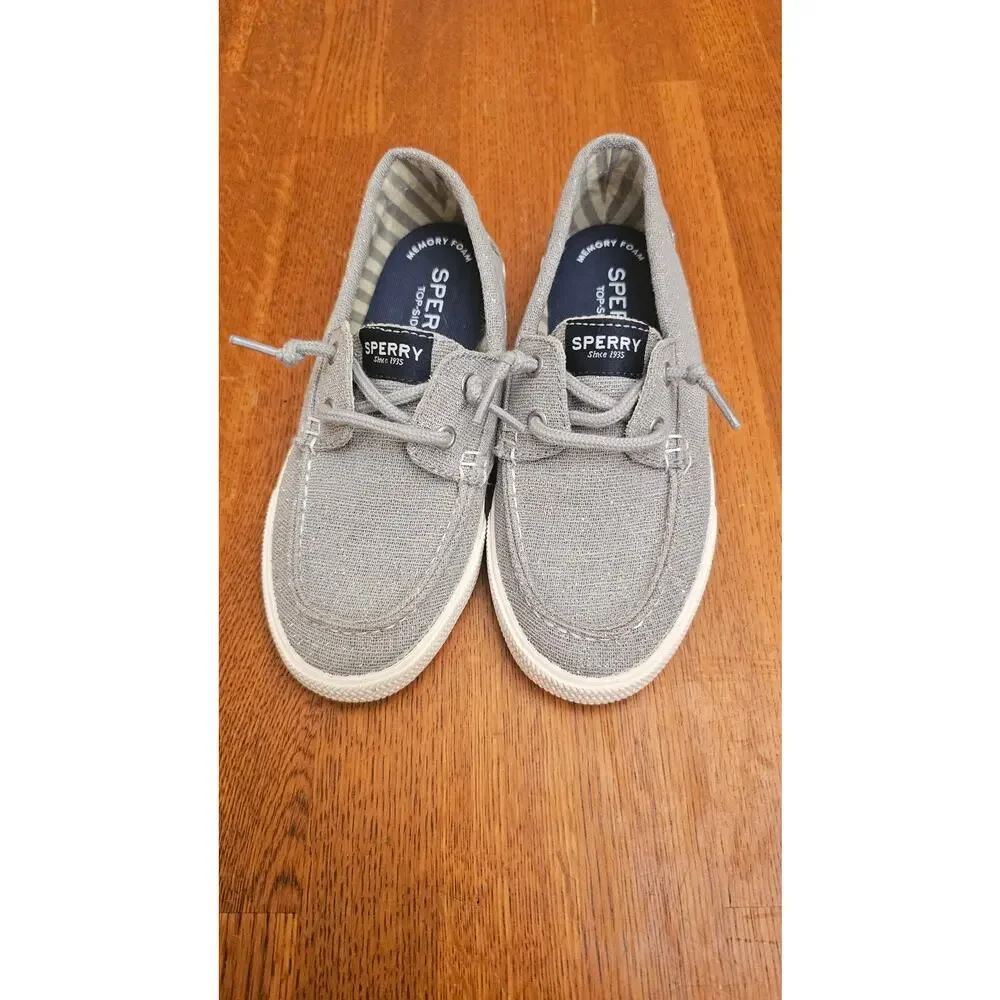Sperrt kids Girls GLITTERY silver lounge away sperry top‎ sider slides size 13